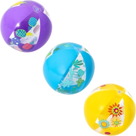 Bestway napuhavajuća plažna lopta s cvjetnim motivom 51 cm