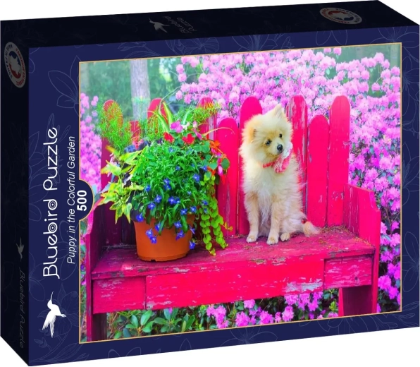 Bluebird puzzle štene u šarenom vrtu 500 dijelova