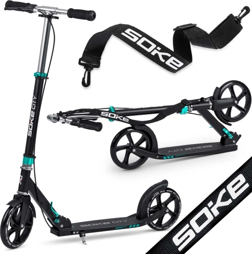 Soke City crno-tirkizni gradski romobil