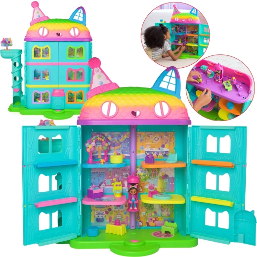 Outlet Rainbow Gabby's Dollhouse with Elevator and Gabby Dollhouse Figure with Sounds