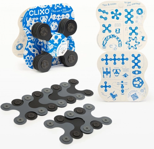 Clixo Designer Black & Grey – magnetski građevni set 9 kom