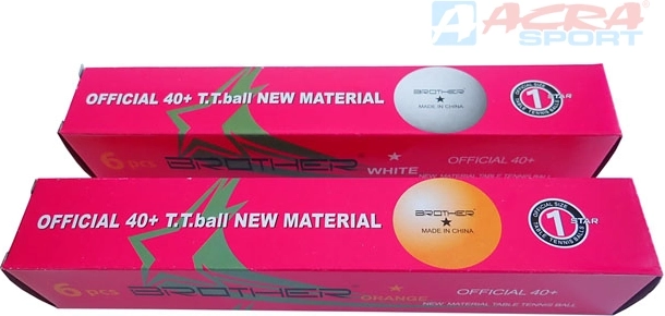 Brother loptice za stolni tenis 1star profi 40 mm – set 6 kom