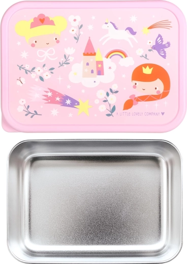 A Little Lovely Company nehrđajuća kutija za užinu s poklopcem – princeze