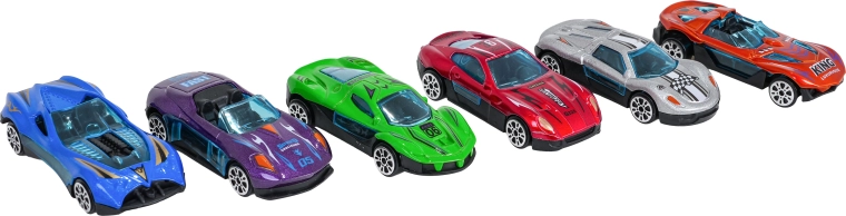 6 metalnih autića u pakiranju