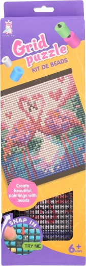 Bead mosaic flamingos 31 × 32.5 cm
