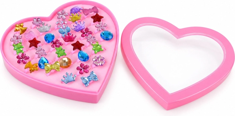 Heart-shaped box with a transparent lid