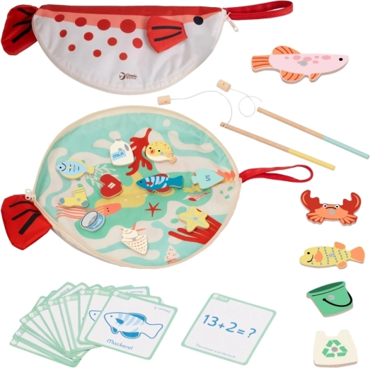 Classic World educational magnetic fishing game with counting cards