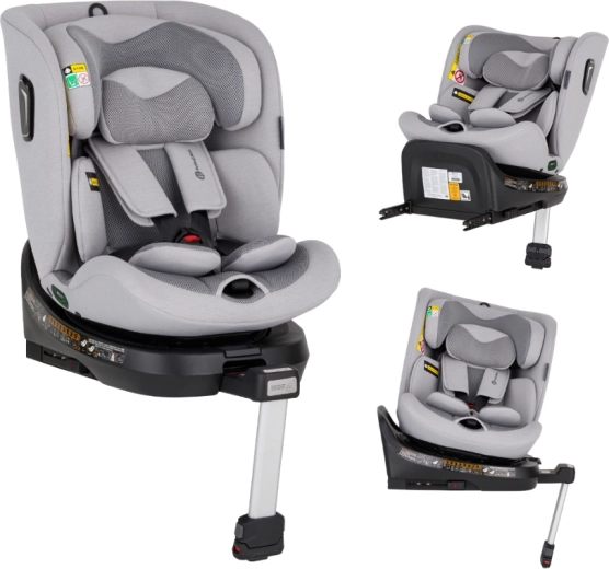 Petite&Mars okretna autosjedalica Twistguard Pro i-Size gentle grey air 40–150 cm (0–36 kg)