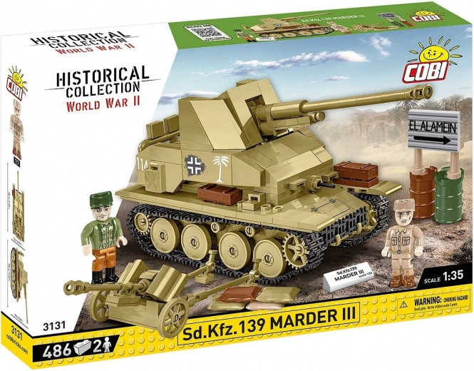 Konstrukcijski set Sd.Kfz. Marder III – lovac tenkova (486 dijelova)