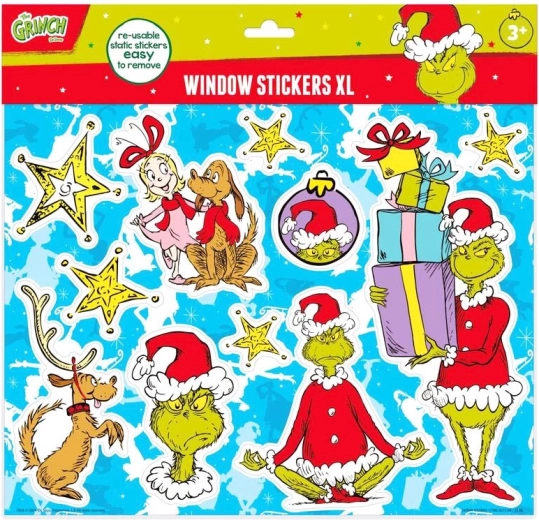 Grinch prozorske naljepnice – višekratne dekoracije