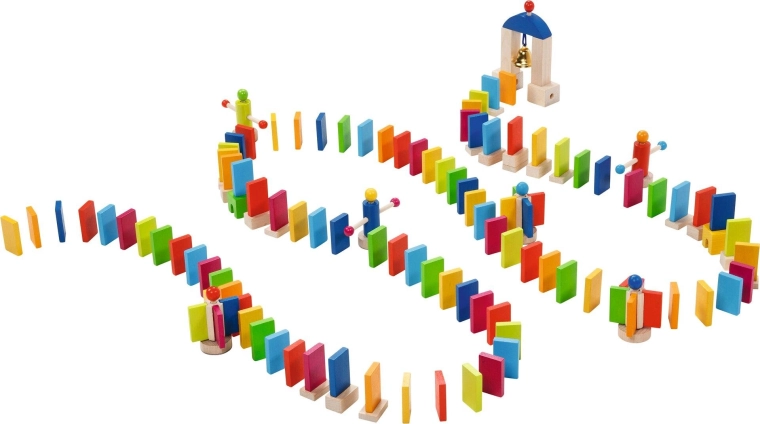 Domino Rally drvena domino staza sa zvončićem