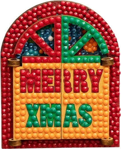 2Kids Toys dijamantno slikanje magnet okno merry christmas - 1 komad