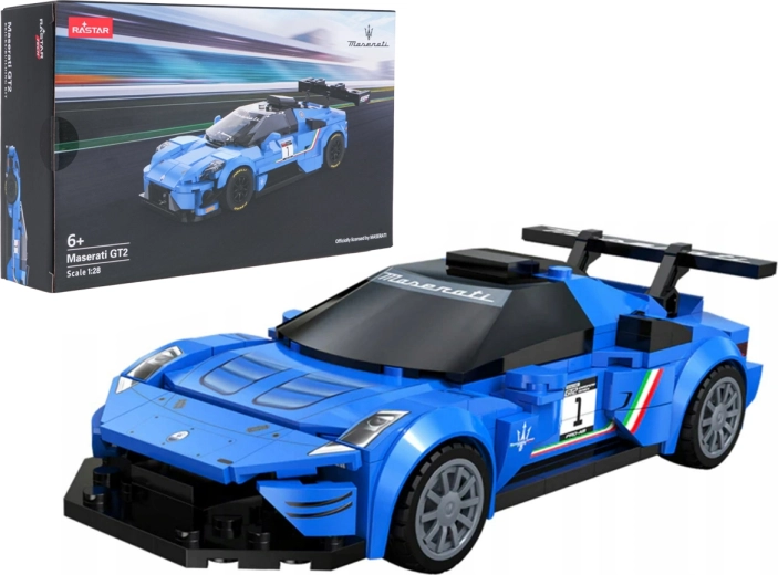 Blue RASTAR Maserati MC20 GT2 Racing Car Building Set