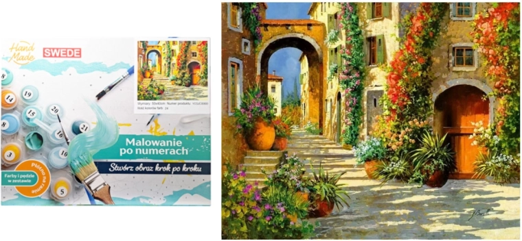 Slikanje po brojevima – Uličica u gradiću
