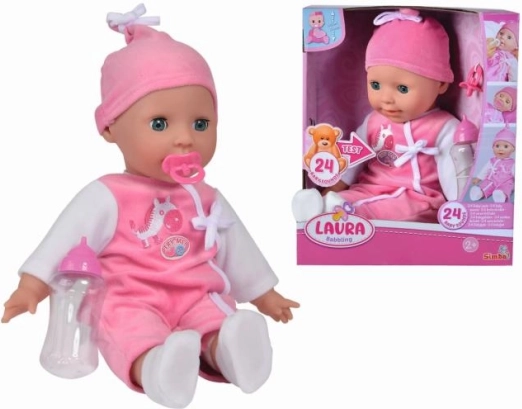 Lutka Laura s dječjim blebetanjem 38 cm