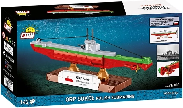 Cobi WWII ORP Sokół poljska podmornica 1:300