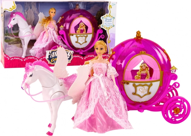 Čarobni set s konjskom kočijom i princezom