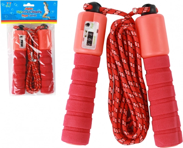 Skakanka crvena s brojačem 275 cm regulacija fitness