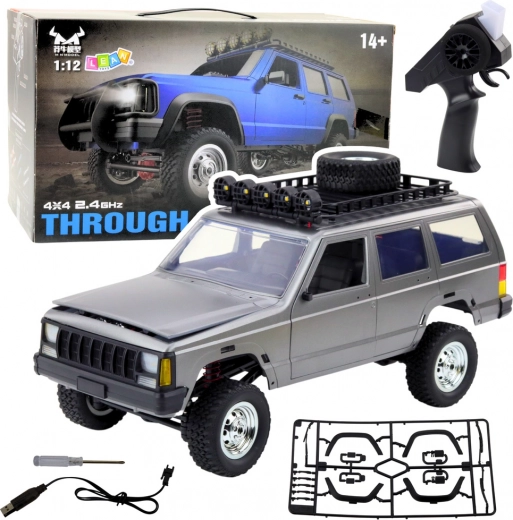 Zabavni terenski RC automobil 4x4 Srebrni 1:12