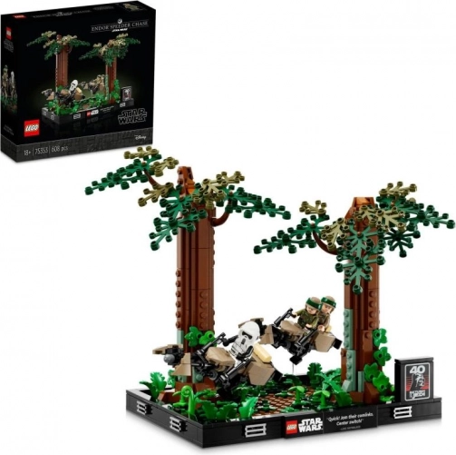 Lego Star Wars diorama: potjera na speederima na Endoru