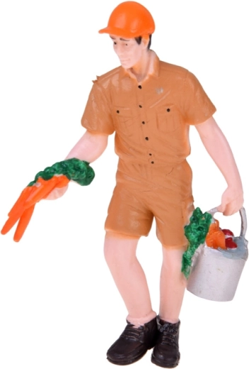 Farmer ready to care for the animals