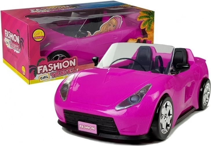 Ružičasti kabriolet za lutke 34 cm