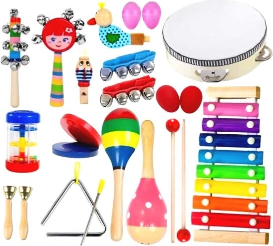 Drveni set dječjih glazbenih instrumenata