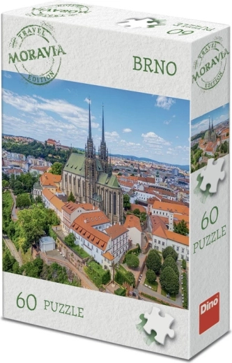 Dino puzzle turističko izdanje Morava: Brno (60 dijelova)