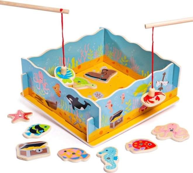 Drvena magnetska igra pecanja ribica BIGJIGS TOYS