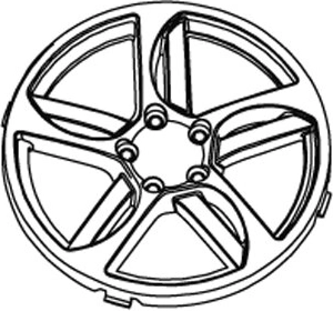 Front wheel covers for children’s ride-on Lamborghini Murciélago JAMARA (set of 2 pcs)