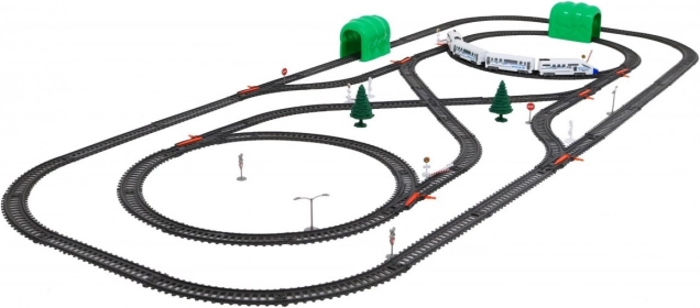 Velika dječja željeznička staza s vagonima i tračnicama duljine 9+ metara – 70 dijelova