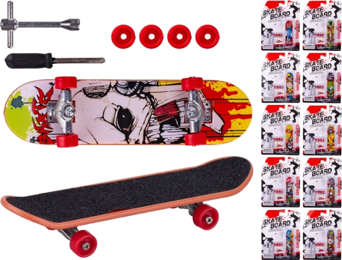 Mini metal finger skateboard 9.5 cm for kids