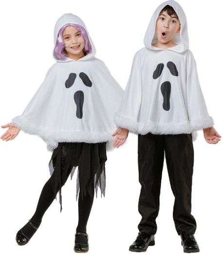 Children’s hooded poncho ghost