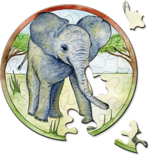 Curiosi okrugle puzzle Picoli slon 33 dijelova