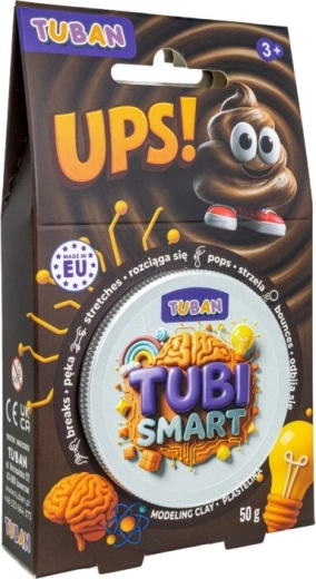 Plastelin Tubi Smart smeđi sa šljokicama 50 g