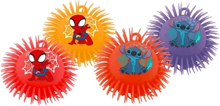 Čupava gumena lopta SPIDEY i STITCH 17 cm