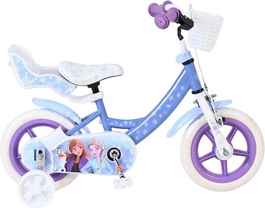 Dječji bicikl Disney Frozen 12" s pomoćnim kotačićima i košaricom
