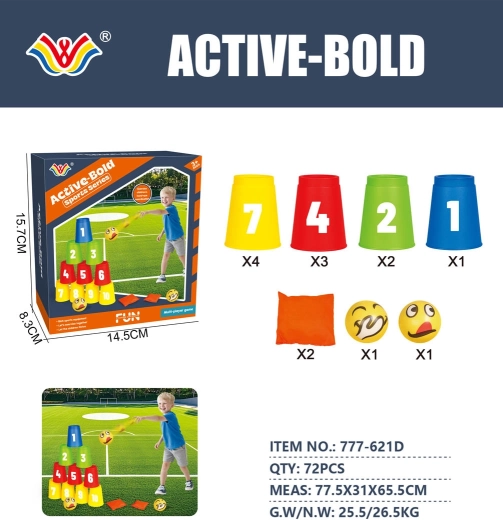 Sports set: cups and beanbags