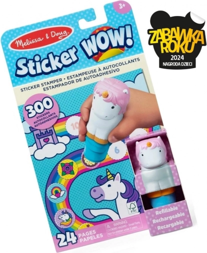 Sticker WOW - knjižica i žig s naljepnicama Jednorog