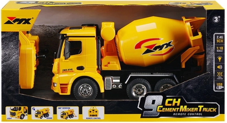 RC miješalica betona 1:18 s 2,4 GHz upravljanjem