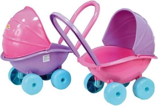 Duboka plastična kolica za lutke u mješavini boja