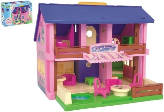 Plastična kućica za lutke 37 cm Play House s priborom