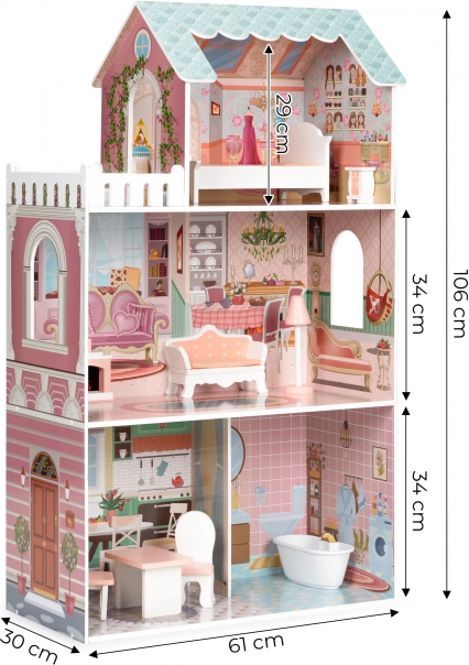 Three floors and five rooms