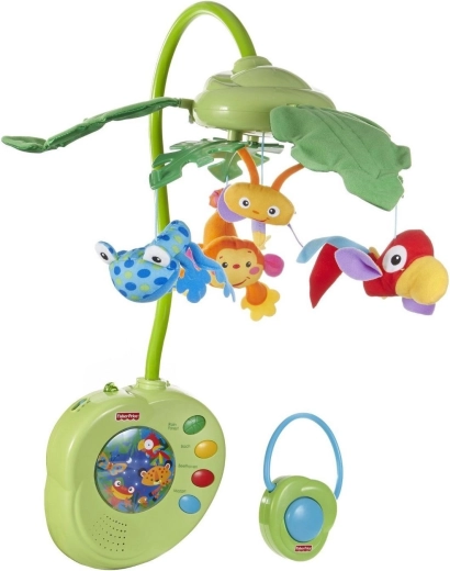 Fisher-Price Rainforest glazbeni vrtuljak s daljinskim upravljačem – neispravan