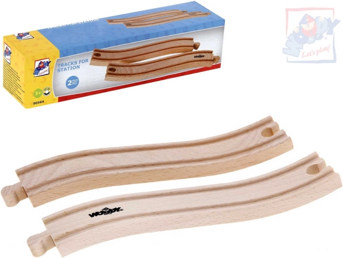 Woody wooden overpass for a train track (2 pcs)