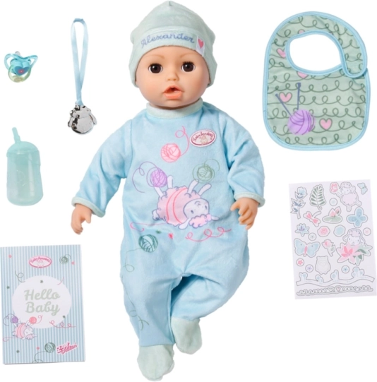 Interaktivna lutka Baby Annabell Alexander, 43 cm
