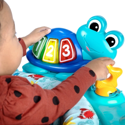 Removable Neptune the Turtle for on-the-go play