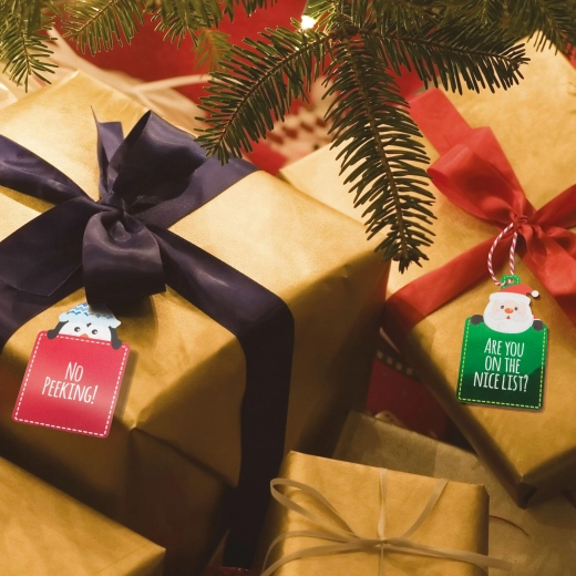 Christmas Gift Tags Made of Paper, 12 pcs