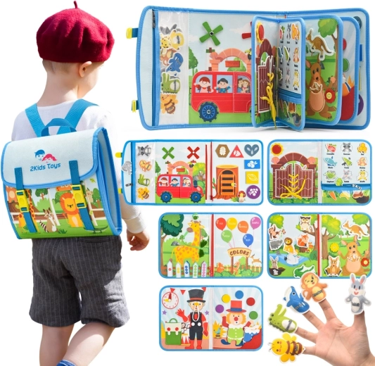2Kids Toys senzorička busy knjiga ruksak - 1 komad