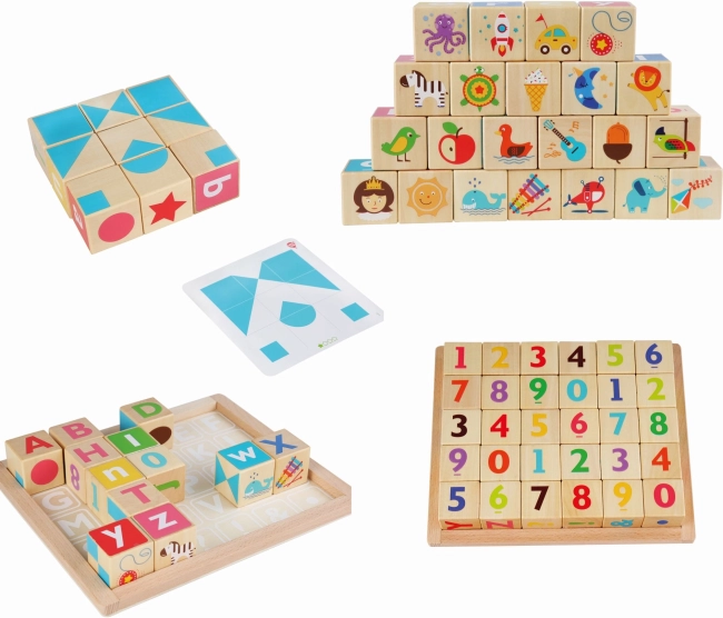 Pametne kocke od Lucy&Leo – Drvena set za učenje engleske abecede